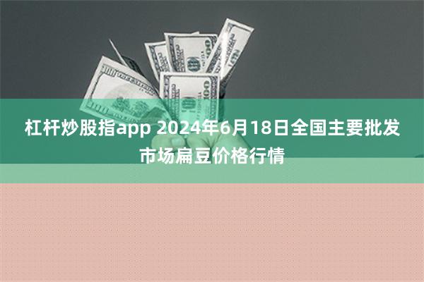 杠杆炒股指app 2024年6月18日全国主要批发市场扁豆价格行情