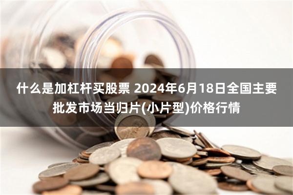 什么是加杠杆买股票 2024年6月18日全国主要批发市场当归片(小片型)价格行情