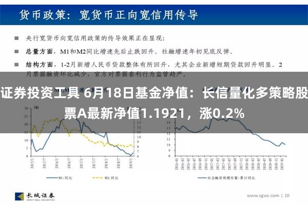 证券投资工具 6月18日基金净值：长信量化多策略股票A最新净值1.1921，涨0.2%