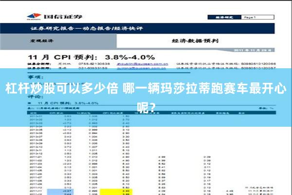 杠杆炒股可以多少倍 哪一辆玛莎拉蒂跑赛车最开心呢？