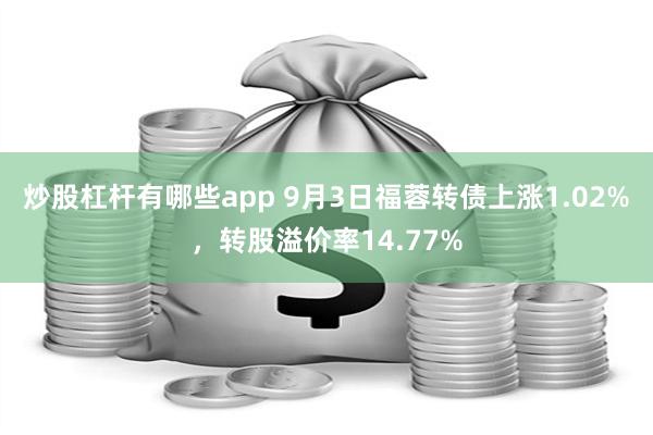 炒股杠杆有哪些app 9月3日福蓉转债上涨1.02%，转股溢价率14.77%