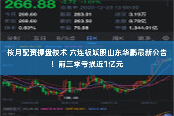 按月配资操盘技术 六连板妖股山东华鹏最新公告！前三季亏损近1亿元