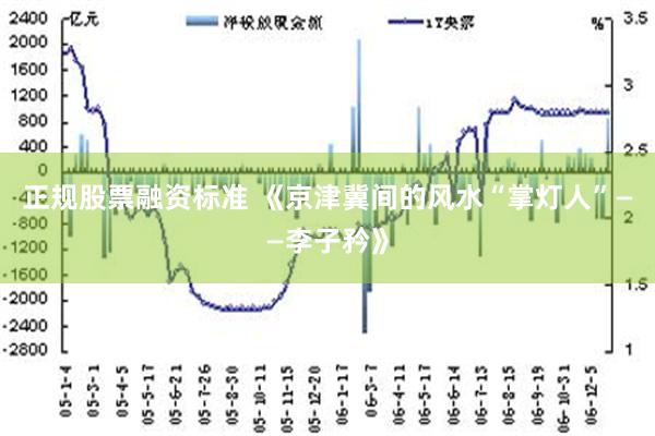 正规股票融资标准 《京津冀间的风水“掌灯人”——李子矜》